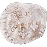 Monnaie, France, Henri III, Double Sol Parisis, 1588 (?), TB, Argent - 1574-1589 Hendrik III