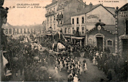 Chalon-sur-Saône S. M. Carnaval Février 1907 Char Tank Cisterna Saône-et-Loire Cpa Voyagée En 1907 En TB.Etat - Chalon Sur Saone