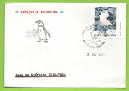 ARGENTINA - BASE EJERCITO ESPERANZA PRIMAVERA . 1981 - Lettres & Documents