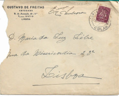 Portugal 1950 , COLARES Postmark , Stamp CARAVELA 1$00 - Postmark Collection