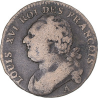 Monnaie, France, Louis XVI, 12 Deniers, 1791·3, Paris, TB+, Métal De Cloche - Autres & Non Classés