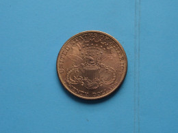 Twenty Dollars 1900 Weight 19,6 Gr. / 34 Mm. ( Toned Gold ) COPY ( See SCANS For Detail ) NO Copy Mark (?) ! - A Identifier