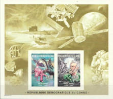 Congo Ex Zaire 2005, Verne, Space, Fishes, Octopus, Submarine, 2val In BF IMPERFORATED - Sottomarini