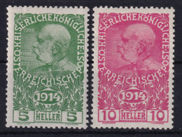 AUSTRIA 1914 - MLH - ANK 178, 179 - Unused Stamps
