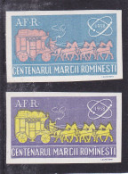 ROUMANIE / ROMANIA - VIGNETTE / CINDERELLA : A. F. R. - CENTENARUL MARCII ROMÎNESTI - 1958 - SET NON DANTELES - MNH - Revenue Stamps