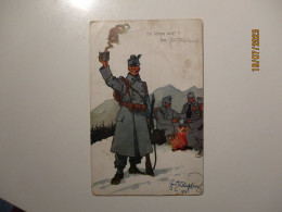 WW I GERMAN FELDPOST  SO LEBEN WIR  SOLDIERS  , SIGNED FRITZ SCHÖNPFLUG , 5-3 - Schoenpflug, Fritz