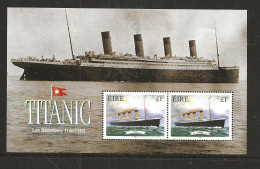 Ireland 1999 History Of Seafahring, Ships, Titanic    2x Mi 1137 In Bloc 31  MNH(**) - Altri & Non Classificati