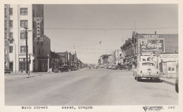 Baker Oregon, Street Scene, Autos, Signs, C1950s Vintage Real Photo Postcard - Altri & Non Classificati