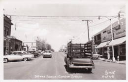 Condon Oregon, Street Scene, Truck Autos Business Signs C1950s Vintage Real Photo Postcard - Altri & Non Classificati