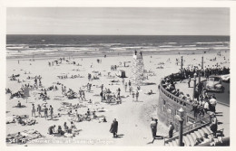 Seaside Oregon, Beach Scene At Turn-about, C1950s Vintage Real Photo Postcard - Altri & Non Classificati
