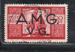 VENEZIA GIULIA 1945 - 1947 TRIESTE AMGVG AMG VG DEMOCRATICA LIRE 100 USATO USED OBLITERE' - Oblitérés