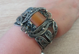 Ancien Bracelet à Poignet Filigrane Soviétique Arménien Des Années 1960, Bracelet Arménien, Bracelet Tribal Ethnique - Armbänder