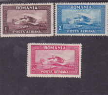 Roumanie 1928 Aviation Avions Biplan Spad 33 MNH,C-RAIU (Horizontalement Wmk ) 3v - Unused Stamps