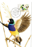 Australia 1998 Endangered Birds,Gouldian Finch, Maximum Card, - Maximum Cards