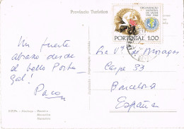 50972. Postal Ambulante BEIRA (Portugal) 1969. Vista ALCOBAÇA. Stamp Medicina - Lettres & Documents