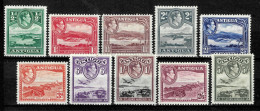 Antigua 1938 Short Set  English Harbour, Nelson Dockyard Fort James MHH/MH - 1858-1960 Kolonie Van De Kroon