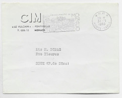 MONACO LETTRE COVER MANQUE UN RABAT MECANIQUE SECAP PRINCIPAUTE *P.P.* 31.3.1960 MONTE CARLO - Brieven En Documenten