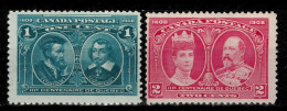 Canada Stamp 1908 / Sc# 97/98 1 & 2¢  MLH Lot - Ongebruikt