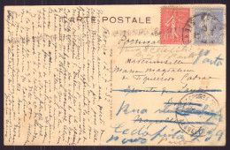 Postal Enviado 1932 De França Para RORIZ / NEGRELOS E Reendereçado Para Rua Da Cedofeita PORTO Portugal - Postmark Collection