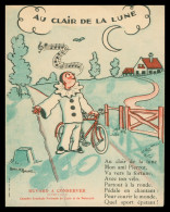 * Buvard - Au Clair De La Lune - Comptine - Illustration BAILLE HACHE - CHAMBRE SYNDICALE NATIONALE CYCLE ET MOTOCYCLE - Fahrrad & Moped