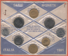 ITALIA - 1981 - Divisionale Con Monete Circolanti - FDC/UNC - Mint Sets & Proof Sets