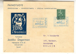 Finlande - Carte Postale De 1956 - Oblit Runeberg - Exposition Finlandia 56 - - Covers & Documents