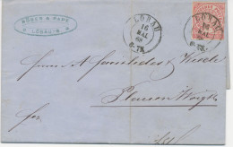 NORDDEUTSCHER BUND 1868, 1 Gr. Durchstochen EF (rechts Tangiert) Auf Pra.-Brief Von LÖBAU (K2) Nach PLAUEN - Lettres & Documents