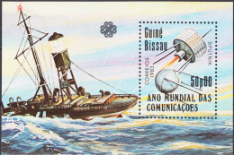 Guinée Bissau 1983 Navire,Espace,Spoutnik,Radio,Satellite,Communications M/s MNH - Altri & Non Classificati