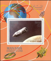 Manama 1969 Capsule Vostok,Exploration Spatiale,Lune M/s MNH - Altri & Non Classificati