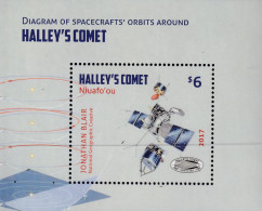 Niuafo'ou 2017 Space,Halley's Comet,Astronomy,Astronomer M/s MNH - Sonstige & Ohne Zuordnung