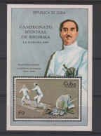 Cuba 1969 Escrime BF 33 ** MNH - Hojas Y Bloques