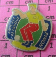 2117 Pin's Pins / Beau Et Rare / SPORTS / PETANQUE AMICALE PINON - Bowls - Pétanque