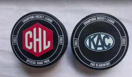 Ice Hockey - Official Game Puck IIHF Champions League 2021-22 EC KAC Austria - Other & Unclassified