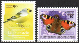 Liechtenstein 2022 Correo Z2201 **/MNH Pajaro Y Mariposa. Con Nueva Hablitacion - Unused Stamps