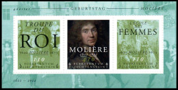 Liechtenstein 2022 Correo 1983 HB **/MNH Escritor Jean-Baptiste Poquelin  " Mol - Unused Stamps