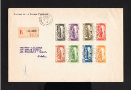 K483-FRENCH GUYANA-REGISTERED CENSOR COVER CAYENNE To SAN FRANCISCO (usa)1944.WWII.Enveloppe RECOMMANDE GUYANE FRANÇAISE - Lettres & Documents