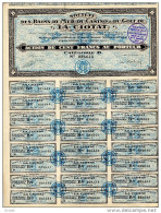 LA CIOTAT-ACTION-sté Des Bains De Mer Du Casino &du Golfe- 100frs*1929 - Casinos