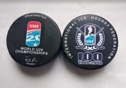 Ice Hockey - Official Game Puck IIHF World Cup 2008 U20 For All Division I, II, III - Autres & Non Classés