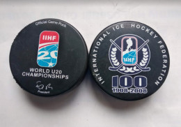 Ice Hockey - Official Game Puck IIHF World Cup 2008 U20 For All Division I, II, III - Otros & Sin Clasificación