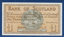SCOTLAND - P. 96b – 1 POUND 10.02.1949 UNC-, S/n I0746424 - 1 Pond