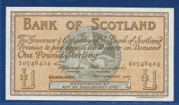 SCOTLAND - P. 96b – 1 POUND 10.02.1949 UNC-, S/n I0746424 - 1 Pound