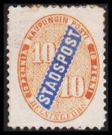 HELSINGFORS STADSPOST. 10 PENNI.  Hinged.  - JF535641 - Local Post Stamps