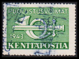 1943. FINLAND. KENTTÄPOSTA 1943 With Interesting Linecancel.  (Michel 2) - JF535647 - Militaires