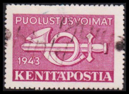 1943. FINLAND. KENTTÄPOSTA 1943 With Interesting Linecancel.  (Michel 3) - JF535652 - Militärmarken