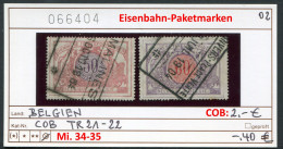 Belgien 1902 - Belgique 1902 - Belgium 1902 - België 1902 - Michel Eisenbahn-Paket 34-35 / COB TR21-TR22 Oo Oblit Used - Oblitérés