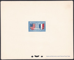 France Sc622 Franco-American Friendship, Flag, Plane, Steamship, Drapeau, Avion, Navire, Deluxe Proof, Epreuve - Autres & Non Classés