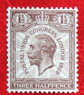 1 1/2 P UPU Congress (Mi 172 Yv 181) 1929 Ongebruikt MH ENGLAND GRANDE-BRETAGNE GB GREAT BRITAIN - Unused Stamps