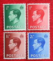 King Edward VIII (Mi 193-196) 1936 Ongebruikt MH ENGLAND GRANDE-BRETAGNE GB GREAT BRITAIN - Unused Stamps