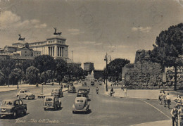 CARTOLINA  ROMA,LAZIO-VIA DELL'IMPERO-STORIA,MEMORIA,RELIGIONE,CULTURA,IMPERO ROMANO,BELLA ITALIA,VIAGGIATA 1958 - Transports