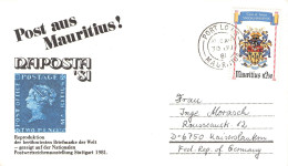 MAURITIUS - NICE COVER PORT LOUIS - KAISERSLAUTERN 1981 / *1087 - Mauritius (1968-...)